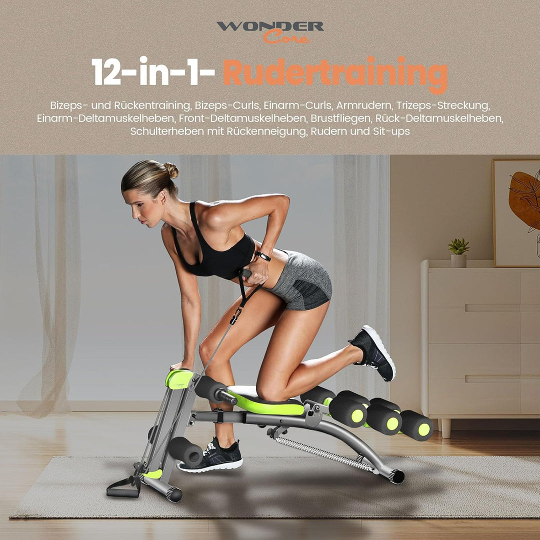Trainingsgerät Wonder Core 2, mit eingebautem Drehsitz und Ruder, Unisex Wonder Core 2 mit Ruderer,