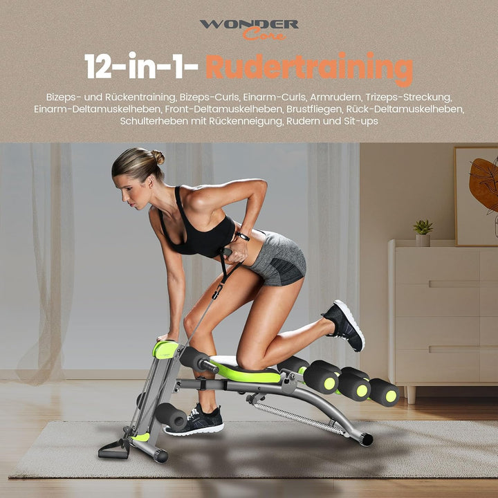 Trainingsgerät Wonder Core 2, mit eingebautem Drehsitz und Ruder, Unisex Wonder Core 2 mit Ruderer,