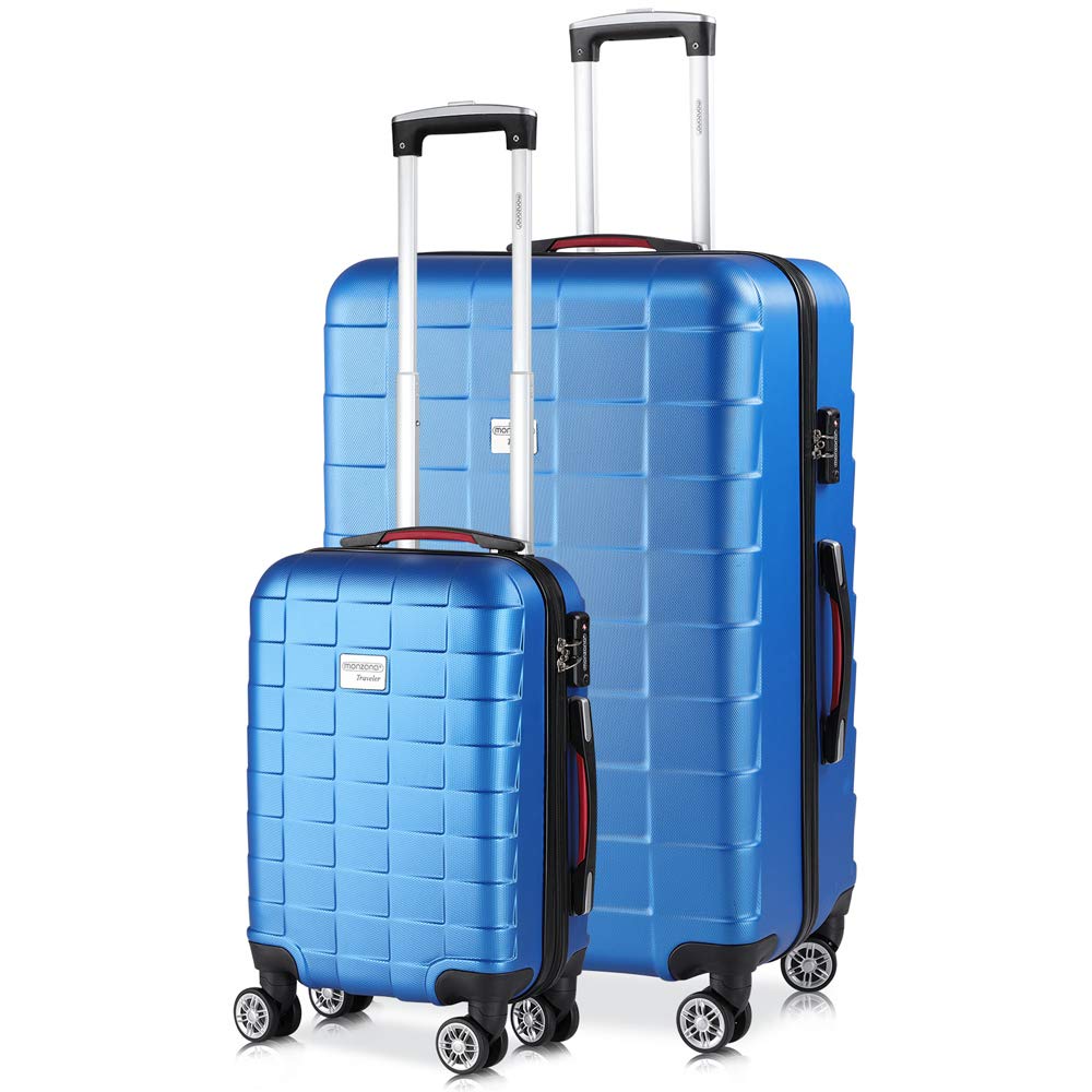 MONZANA® 2er Set Koffer Boardcase M, XL Gelgriffe TSA Schloss Reisekoffer Trolley Kofferset Handgepä
