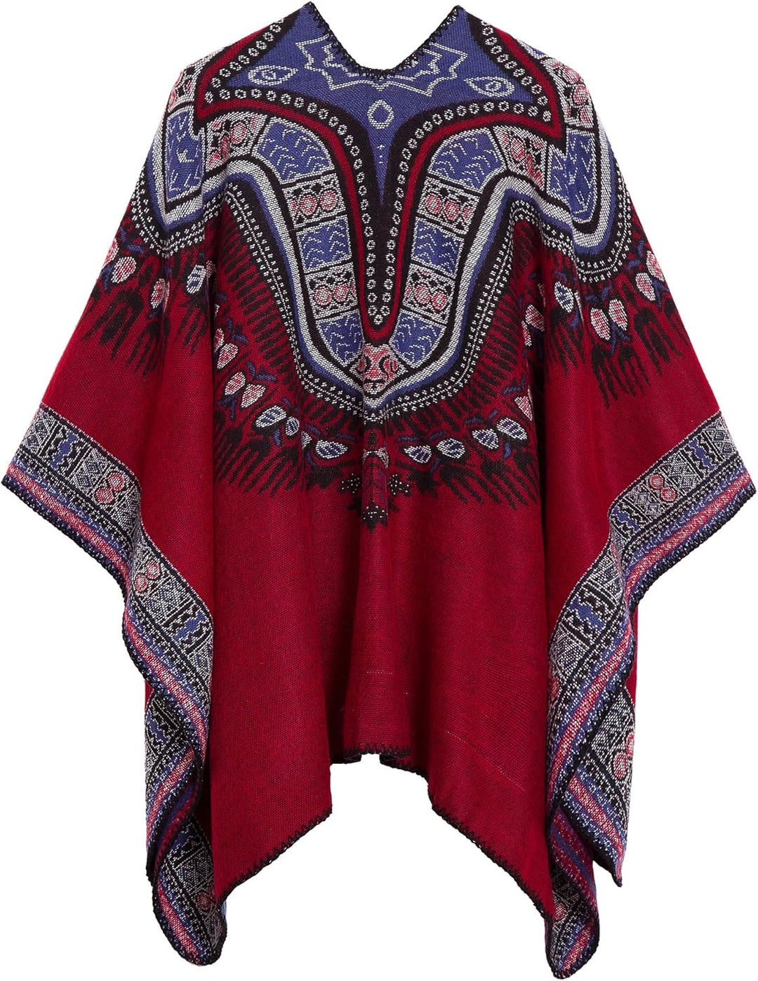 Damen Warm Offene Front Strick Schals und Wraps Floral Elegante Cardigans Poncho Cape Coat Mantel Ro