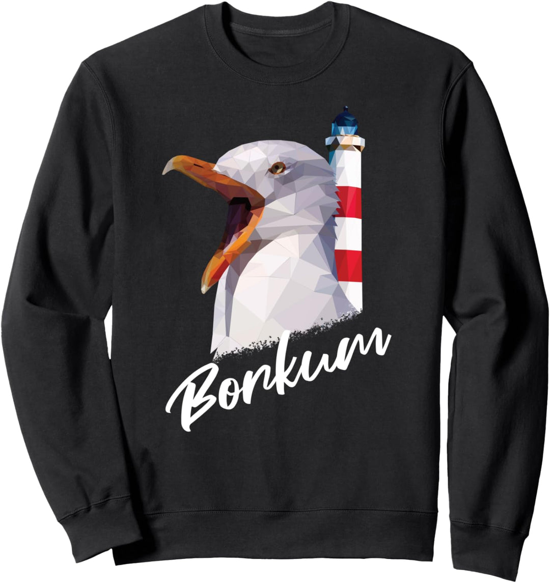 Borkum Insel Nordsee Möwe Leuchtturm Nordseeinsel Sweatshirt