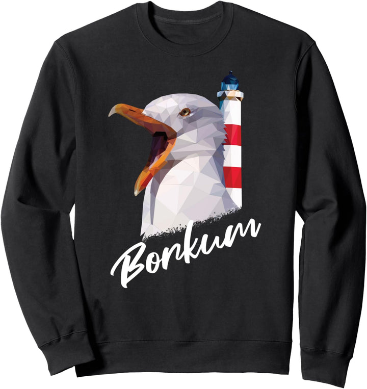 Borkum Insel Nordsee Möwe Leuchtturm Nordseeinsel Sweatshirt