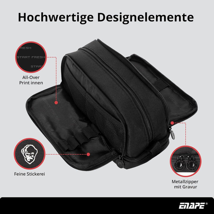 Multipocket XL Federmäppchen mit Fächern – Grosses Stifteetui für Schule, Uni & Büro – Robustes Schl