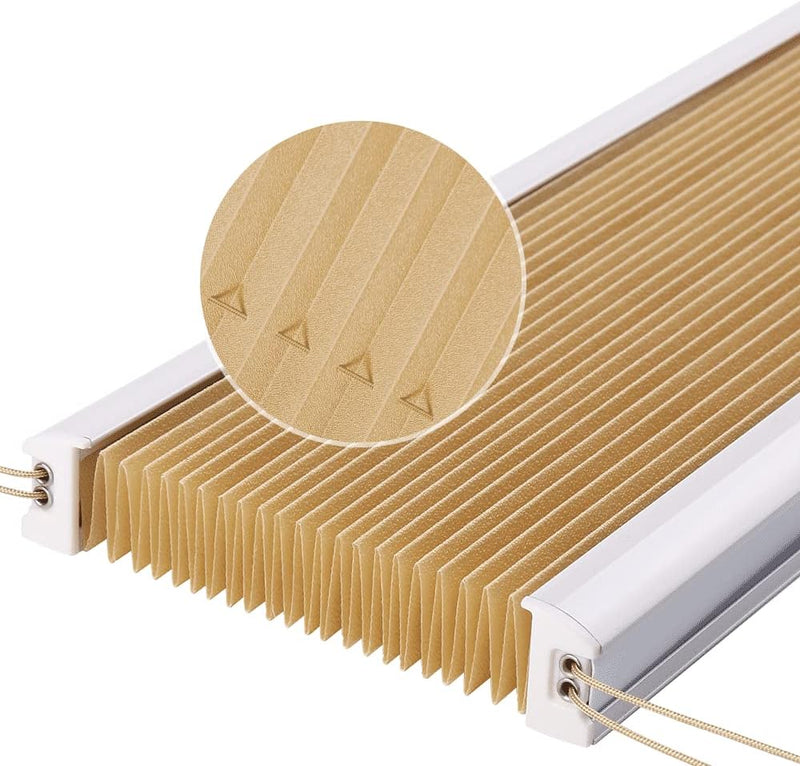 Eurohome Plissee Beige 105x120cm klemmfix ohne Bohren für Fenster und Türen 105x120cm Beige, 105x120