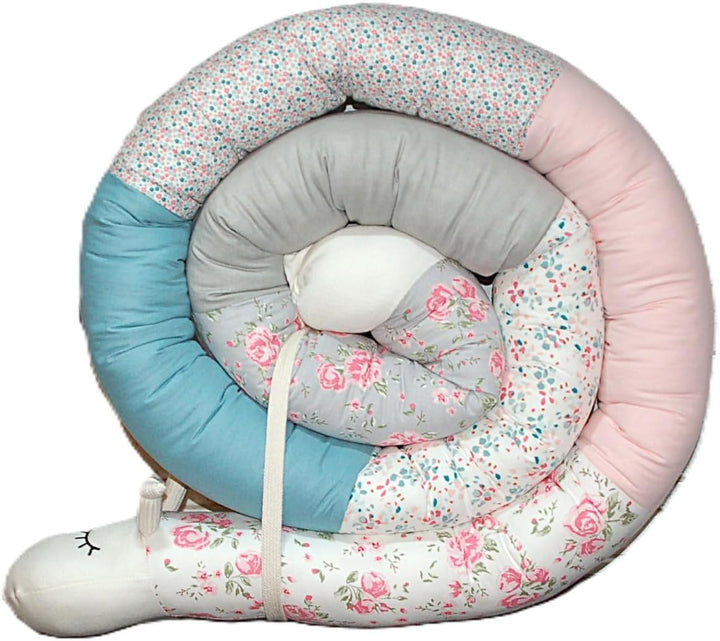 Generisch Bettschnecke, Bettschlange XXL (Motiv Pastell) Länge 250cm **personalisierbar**Seitenschlä