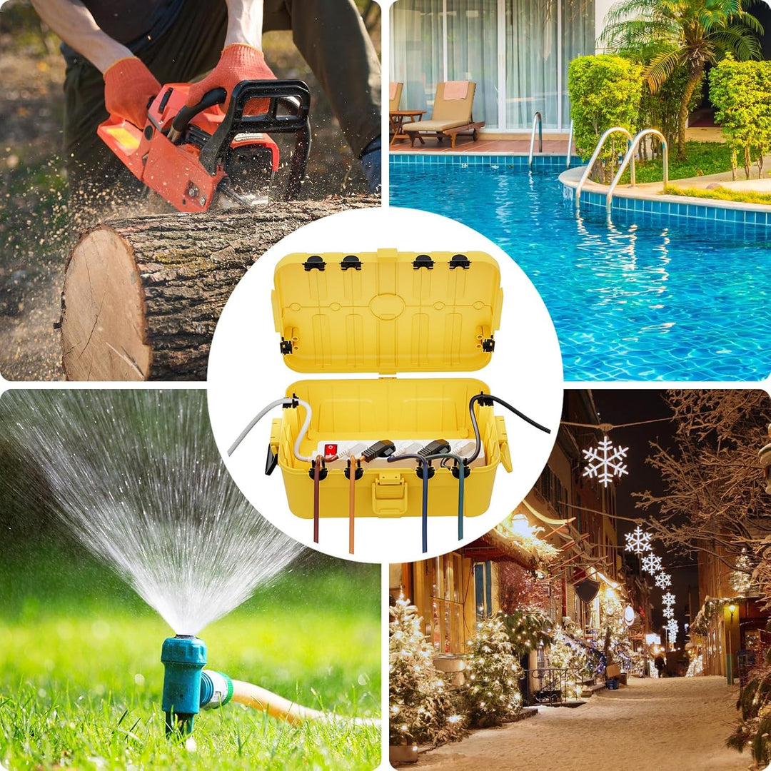 RESTMO Extra Grosse Kabelbox Wasserdicht, IP54 Outdoor Kabel Safe Box (32 x 22 x 13 cm), Wetterfeste