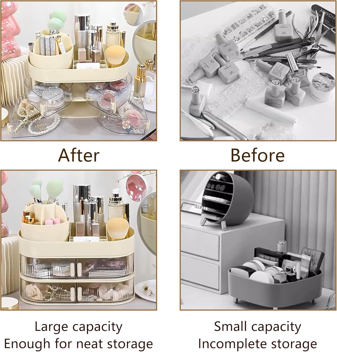 Schmink Organizer Make Up Kosmetik Organizer mit Schubladen Kosmetik Aufbewahrung für Skincare Beaut