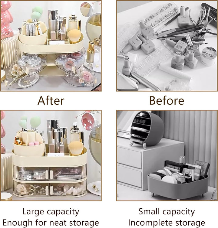 Schmink Organizer Make Up Kosmetik Organizer mit Schubladen Kosmetik Aufbewahrung für Skincare Beaut