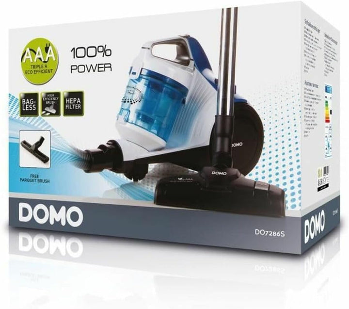 DOMO DO7286S Staubsauger ohne Beutel - Zyklonsystem - HEPA-Filtersystem - Effiziente Eco-Bürste, Ril