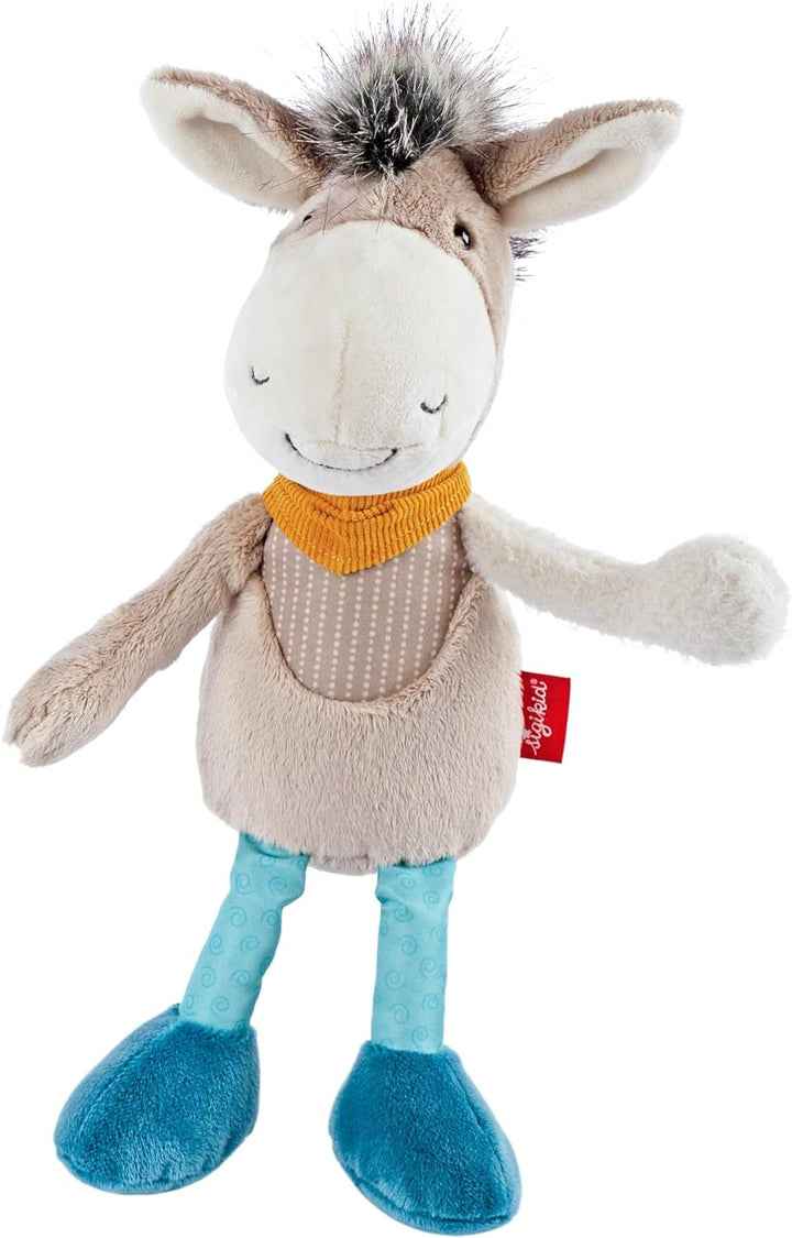sigikid 43238 Patchwork Stofftier, Mehrfarbig/Esel, Mehrfarbig/Esel