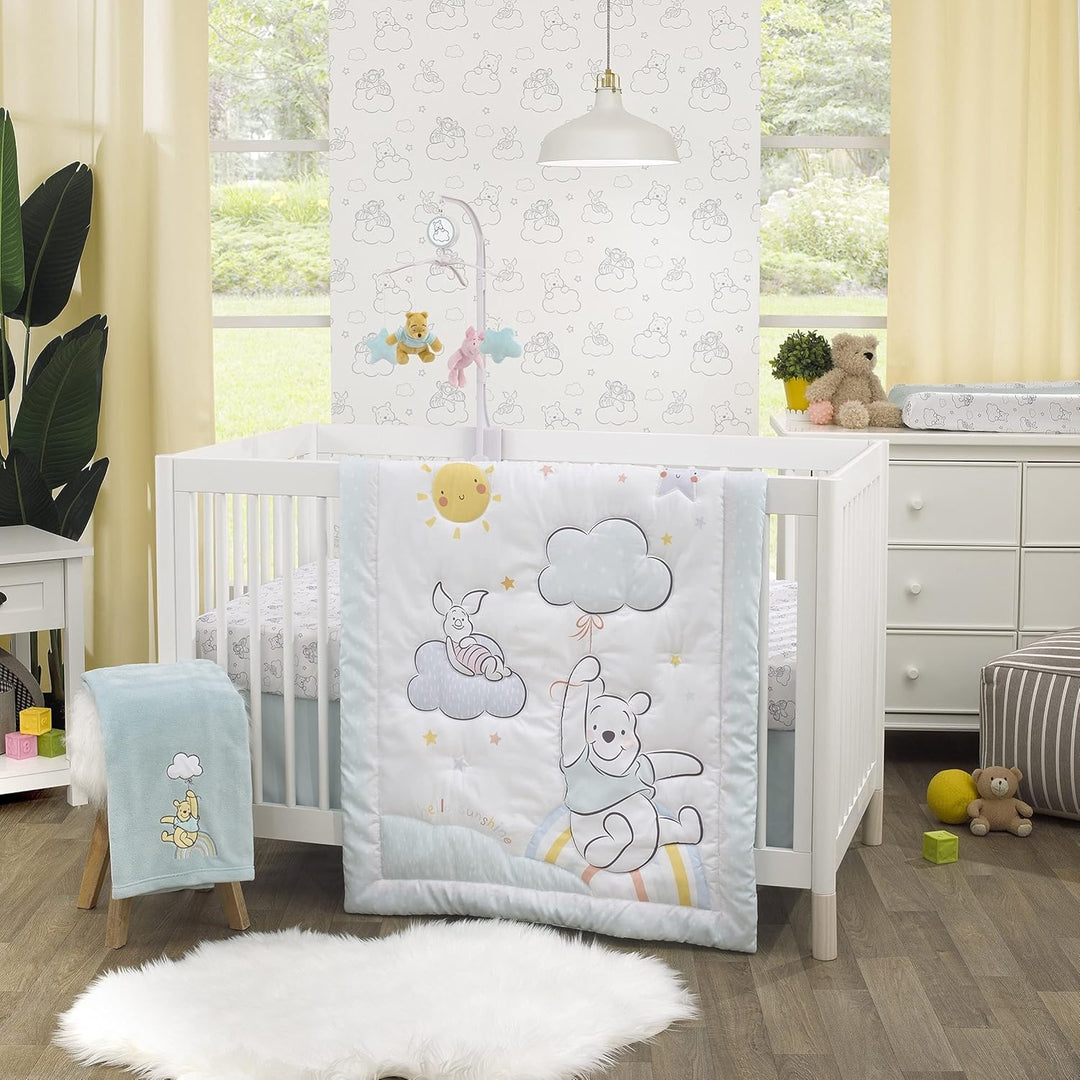 Disney Winnie Puuh Hello Sunshine Wickelunterlage, superweich, konturiert, mit Plüsch-Wasser-Fleece-