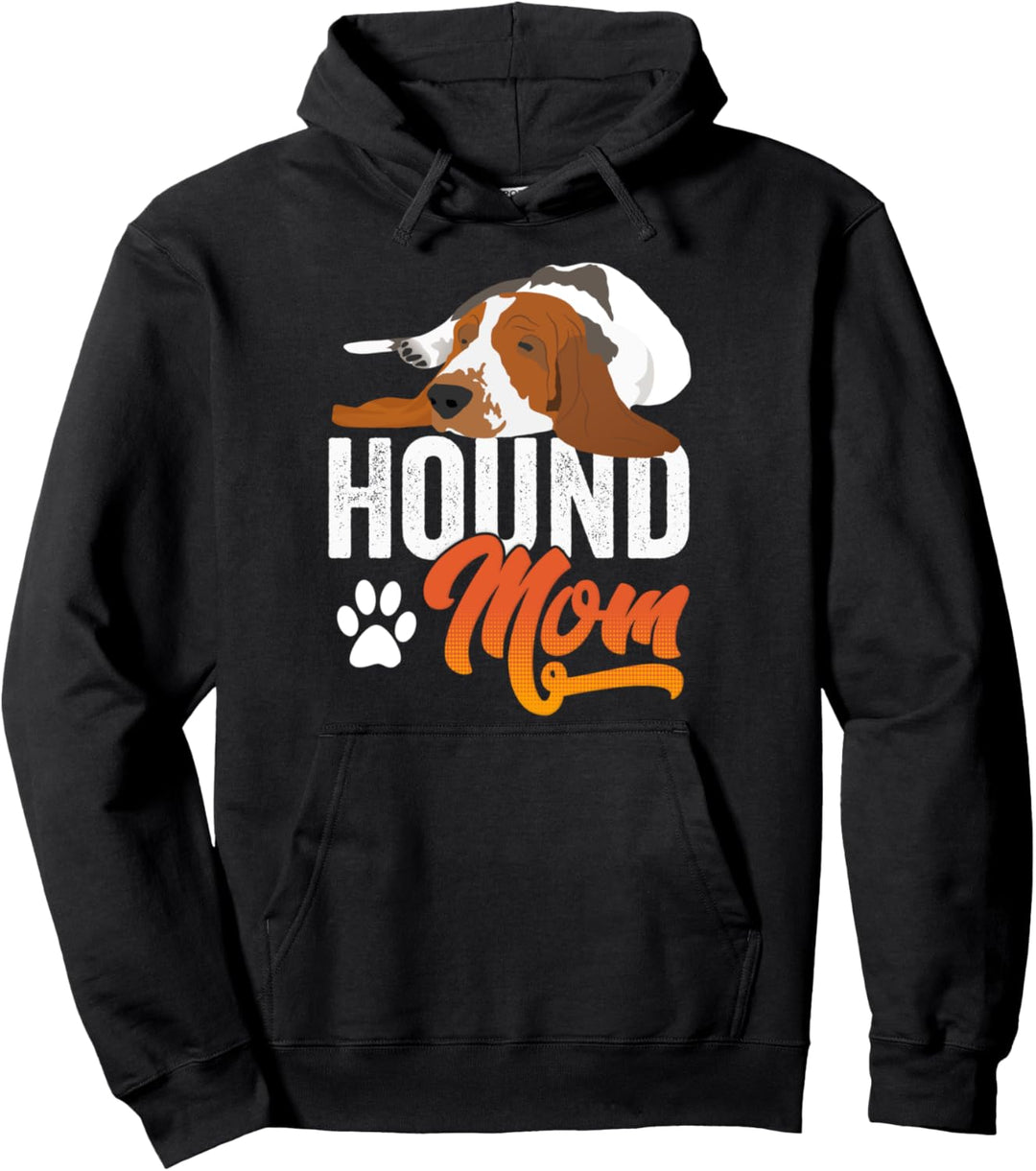 Basset Hound Funny Dog Lover Gift Hound Mom Pullover Hoodie