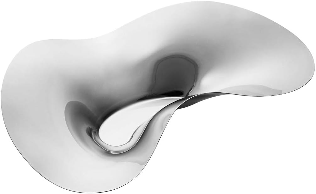 Georg Jensen GJ 107502 Genuss-Austern-Tablett, Edelstahl, Stainless Steel, 58,7 x 36,3 x 14 cm, 58,7