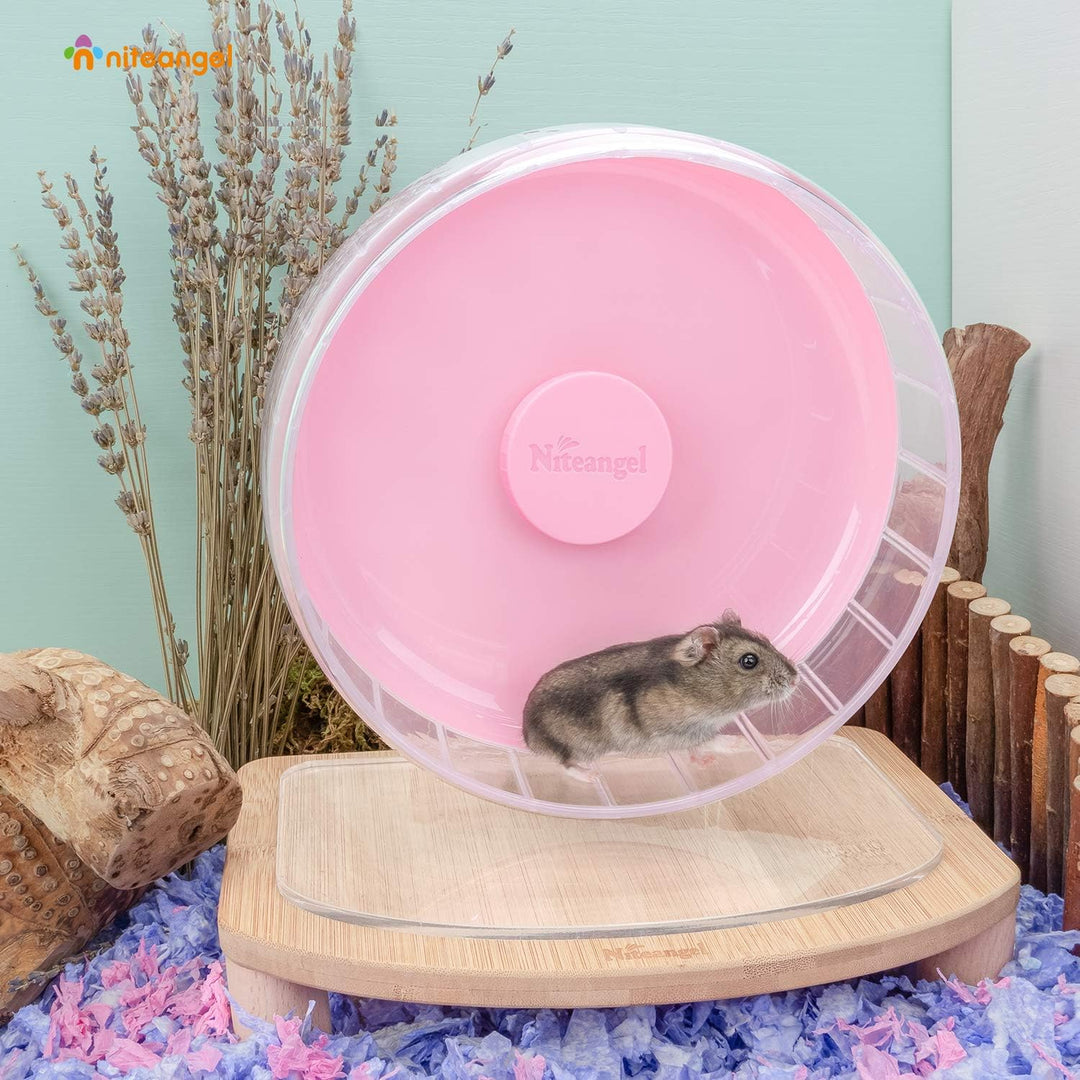 Niteangel Superleise Hamster-Trainingsrad: Leises Spinner Laufrad Mit Verstellbarem Ständer für Renn