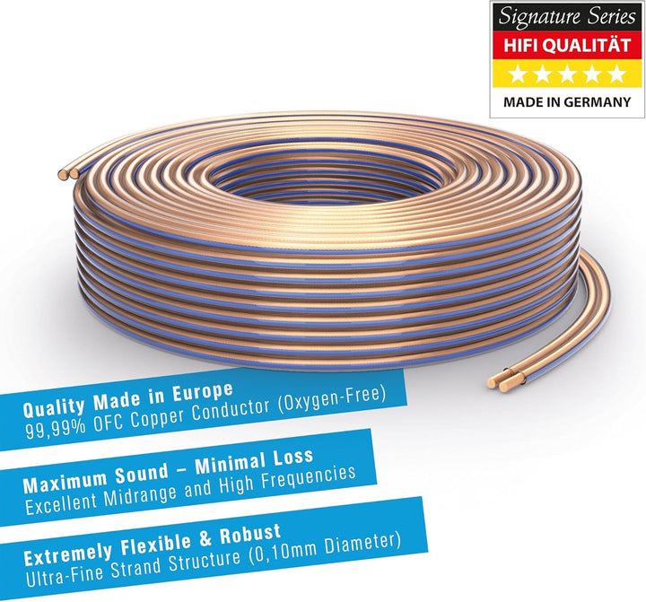 PureLink Lautsprecherkabel OFC 2 x 4,00mm² (0,10mm), 10,0m, transparent 2 x 4,00mm² (0,10mm) 10,0m T