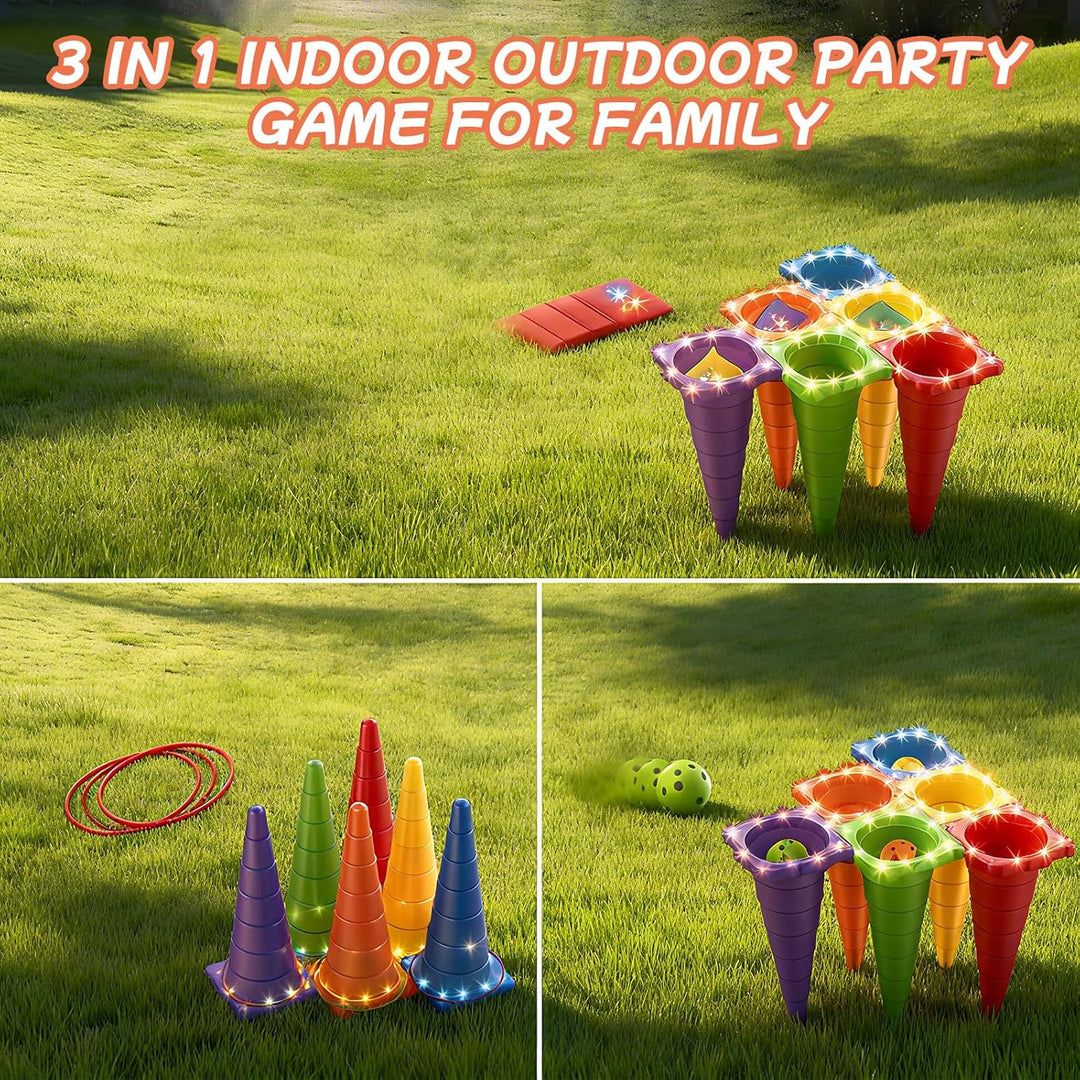 Kinderparty Wurfspiele Ringwurfspiel,Abwechslungsreiches Gameplay,Outdoor Spiele，Throwing Games - Ri
