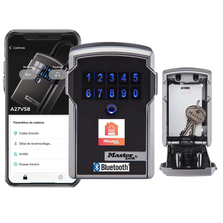 Master Lock Smart Connected Schlüsseltresor, Verschlüsselung nach Militärstandard, Aussen, Wandhalte