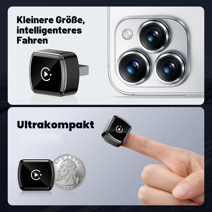 LAMTTO Wireless CarPlay Adapter für iPhones &amp; Android Auto,AirPlay/Miracast, Von Kabelgebunden Auf K