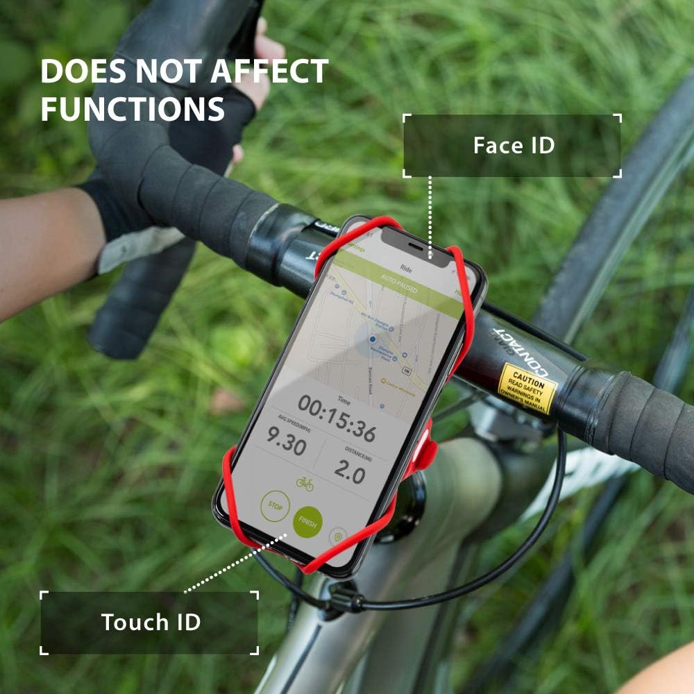 Bone Handyhalterung Fahrrad für Vorbau Befestigung, Stossdämpfer Handyhalter Stasse- Renn- und Toure