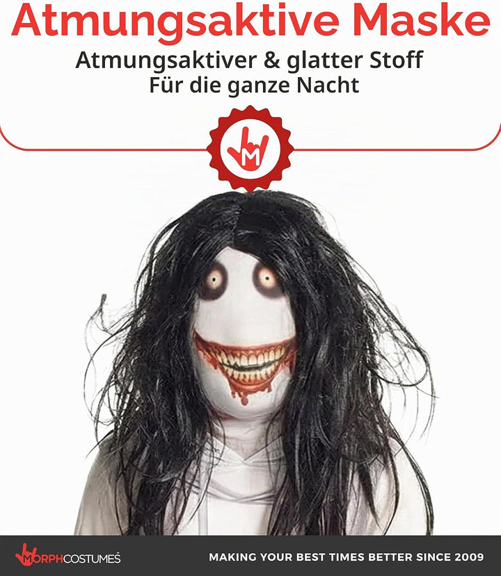 Morphsuits Costumes KPJKL - Jeff the Killer Kind Morphsuit Verrücktes Kleid Kostüm, L, 136 - 152 cm