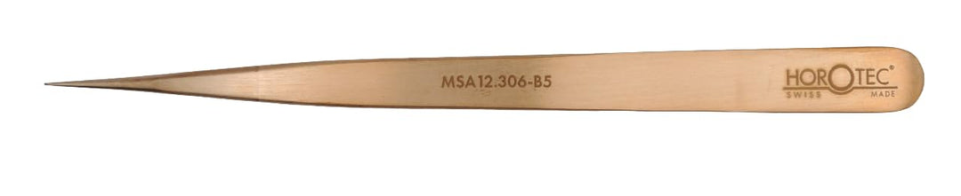KD89 Horotec MSA12.306-B5 – Pinzette, stark, spitz, Bronze, Länge 125 mm, bronze