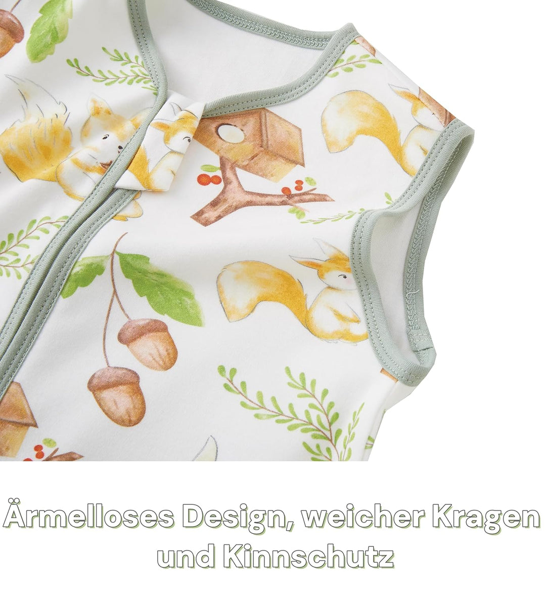 Chilsuessy Baby Schlafsack mit Beinen 1.5 Tog Schlafsack 100% Baumwolle Ganzjahres Schlafsack mit Fü