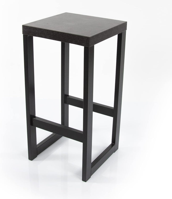 Magnetic Mobel Barhocker Barstuhl Tresenhocker Bistrohocker Designer Stahl Schwarz (Dunkler Beton, 6