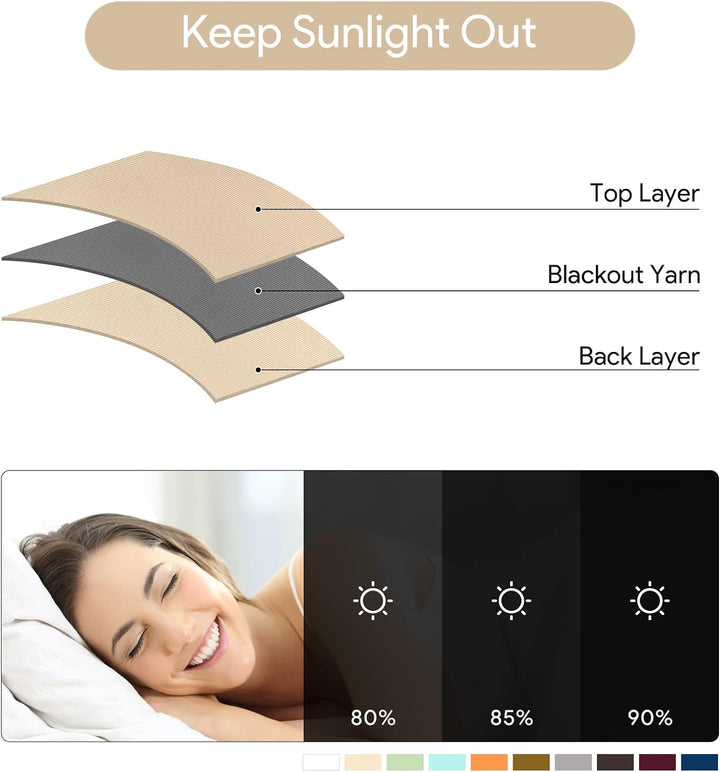 Tgkoddo Outdoor Vorhang Wetterfest, Outdoor Vorhänge Wasserdicht mit Ösen Oben und Unten, Sichtschut
