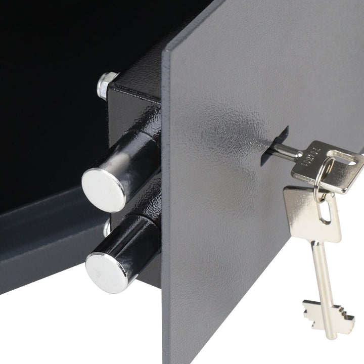 HMF 49203-11 Möbeltresor Doppelbartschloss, 38,0 x 30,0 x 30,0 cm, anthrazit, 38,0 x 30,0 x 30,0 cm