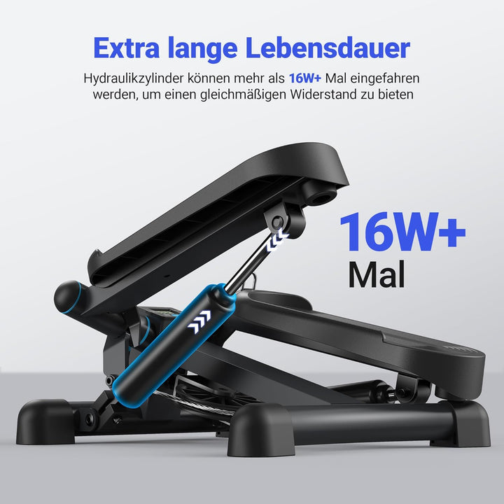 MERACH 2-in-1 Stepper für Zuhause, Leise Mini Stepper 150kg mit LCD-Monitor, Up-Down Swing Stepper m