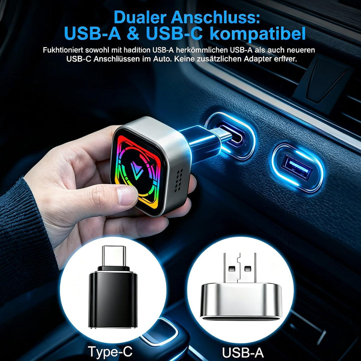Carplay Wireless Adapter 2-in-1 Dongle for Apple CarPlay &amp; Android Auto wireless adapter,Auto-Reconn