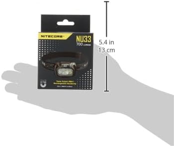 Nitecore Stirnlampe NU33, USB-C-aufladbare LED Kopflampe, 700 Lumen, 135 Meter Leuchtweite, Rotlicht