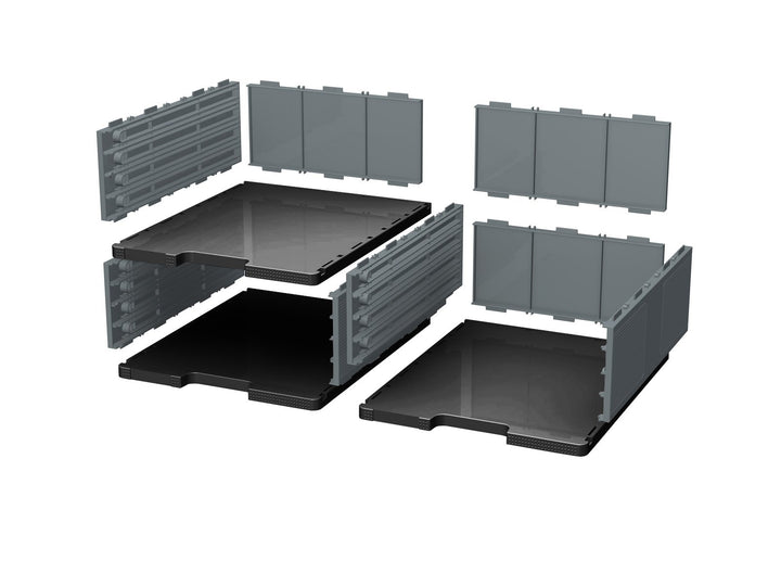 Exacompta 360714D Ablagesystem Modulodoc, Jumbo Fach Set Ecoblack, schwarz/mausgrau Schwarz / Mausgr