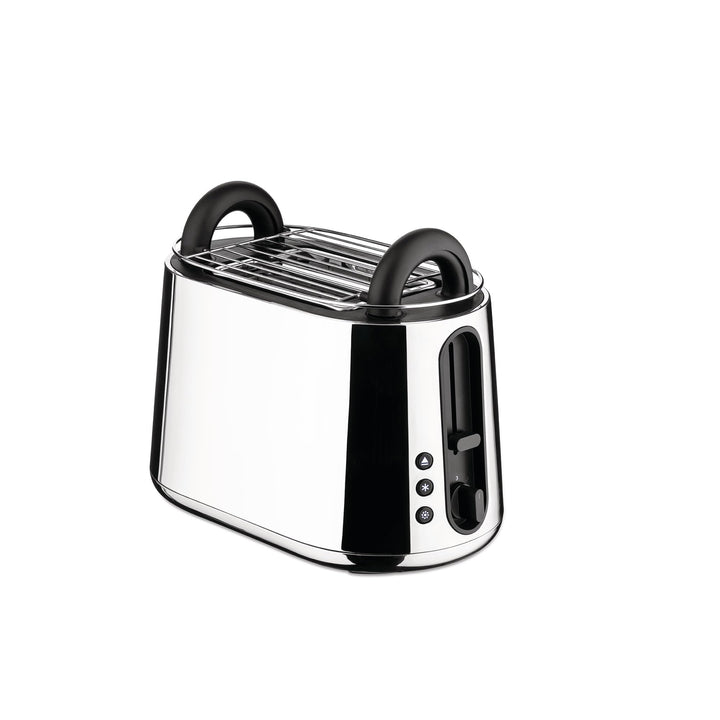 Alessi Toru NE03 B – Elektrischer Designer-Toaster, aus Edelstahl 18-10 und Thermoplastischem Harz,