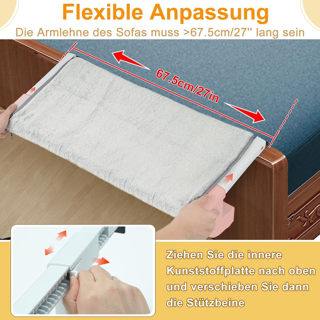 GUUSII HOME Katzenliege Balkon Fensterhängematte für Heizung 62 * 34.5cm Heizkörper Hängematte für K