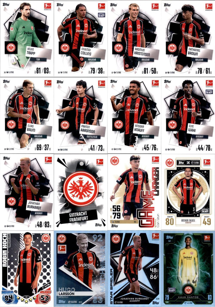 Bundle mit Topps Match Attax Bundesliga - 2025/26 - Mannschaftspaket - Eintracht Frankfurt + Exklusi