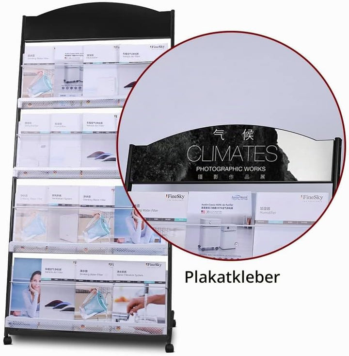 BPT Prospekthalter Prospektständer Zeitungsständer Literaturhalter Anzeige Schrägsteller, Buchstände