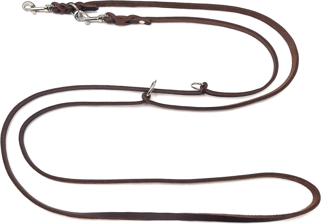 Hundeleine Fettleder kleine Hunde/grosse Hunde 2m / 2,40m / 2,80m / 3,50m / 5m Doppelleine verstellb