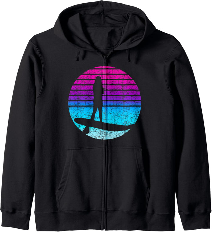 SUP Vintage Geschenk Stand Up Paddling Paddle Mädchen Kapuzenjacke