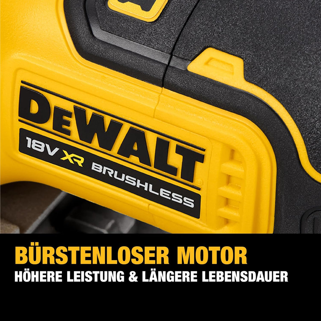 Dewalt 18V Akku-Flachdübelfräse DCW682NT (bürstenlos, mit präziser Zahnstangenführung & einstellbare