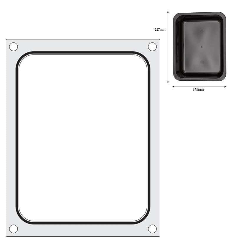 HENDI Schalensiegler, kompakt, mit Aluminiummatrize, zum Verschliessen von Lebensmittelverpackungen,