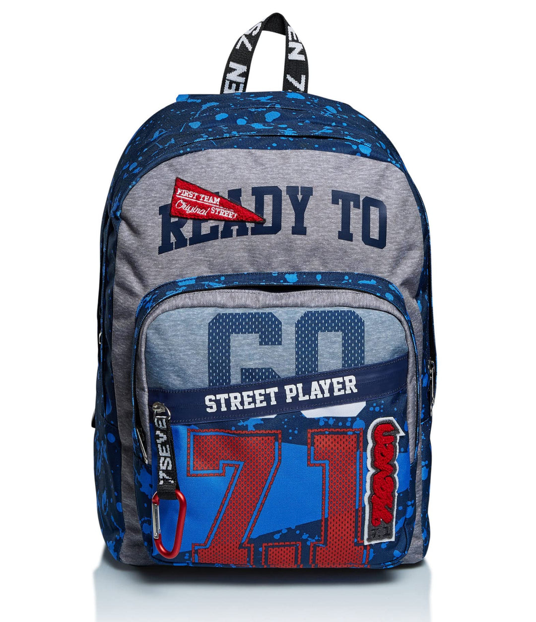 RUCKSACK OUTSIZE SEVEN STREET PLAYER Backpack für Schule, Uni & Freizeit, Geräumige Schultasche für