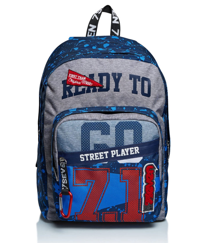 RUCKSACK OUTSIZE SEVEN STREET PLAYER Backpack für Schule, Uni & Freizeit, Geräumige Schultasche für