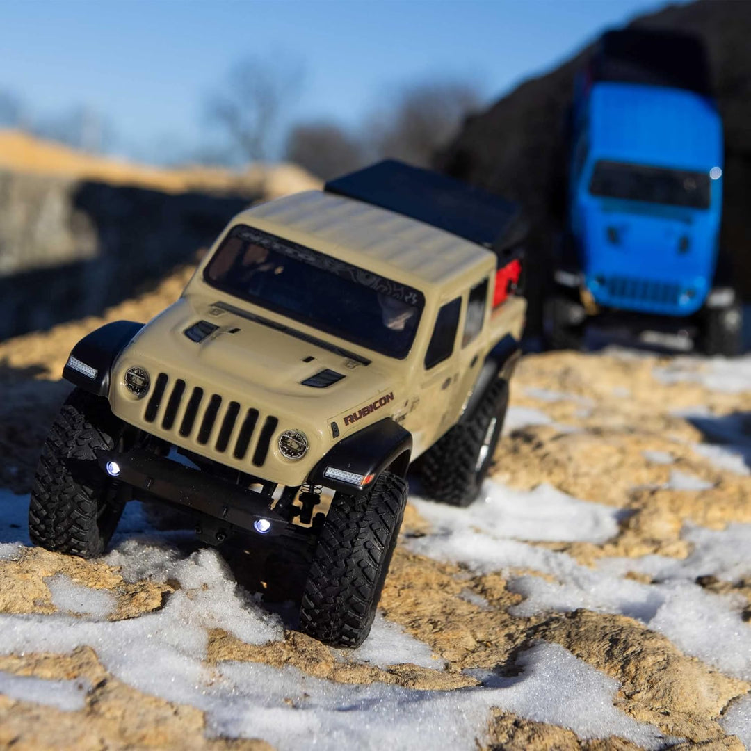 Axial 1/24 SCX24 Jeep JT Gladiator 4WD Rock Crawler Brushed RTR, Beige Grey/Silver
