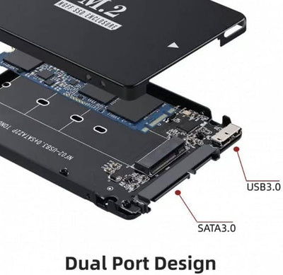 System-S NGFF B+M Key M.2 SSD Karte zu 2,5 Zoll SATA Micro USB 3.0 Combo HDD