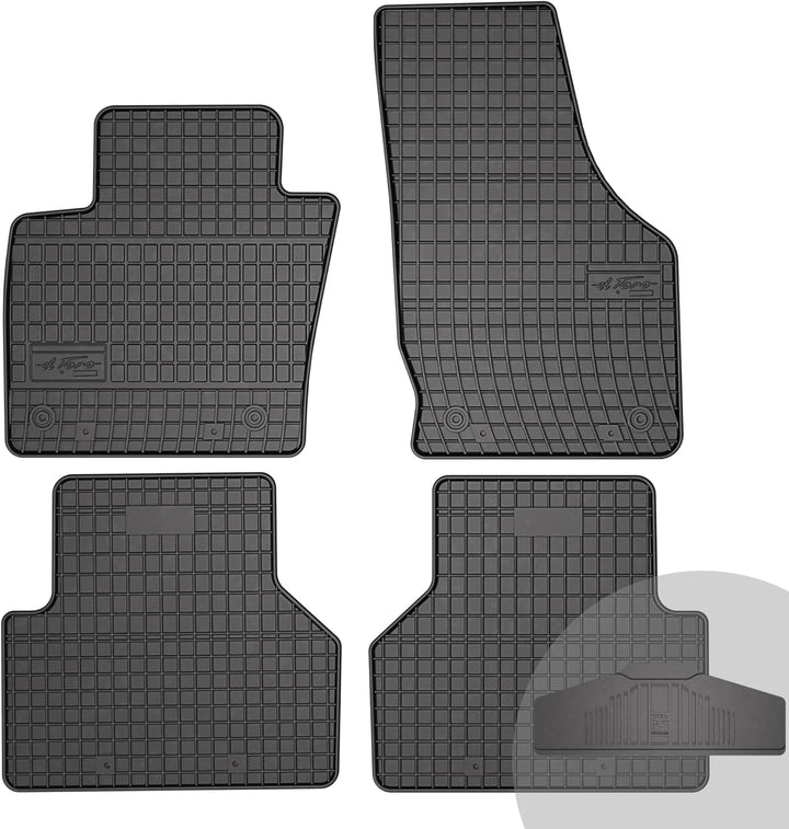 FROGUM EL Toro Gummimatten Ganzjähriges-Set von Autofussmatte Auto Fussmatten für Audi Q3 I 2011-201