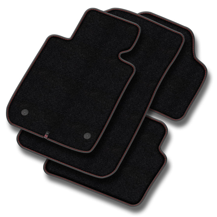 M MOTOS Velours Premium fussmatten Auto kompatibel mit Volkswagen Polo IV 2002-2009 - Premium, Leder