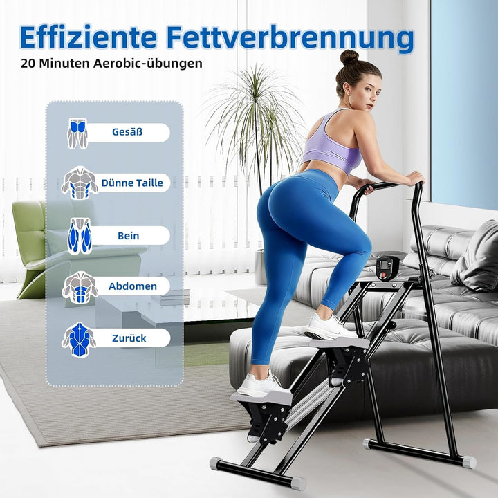 Stair Stepper für Zuhause, Stairmaster mit Einstellbarem 3 Stufen Widerstand für Ganzkörpertraining,