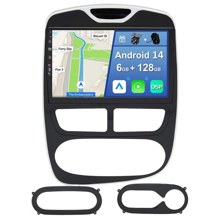 Android 14 Autoradio Octa Core 6GB+128GB mit CarPlay Android Auto DSP Kamera-10.1 Zoll IPS Touchscre