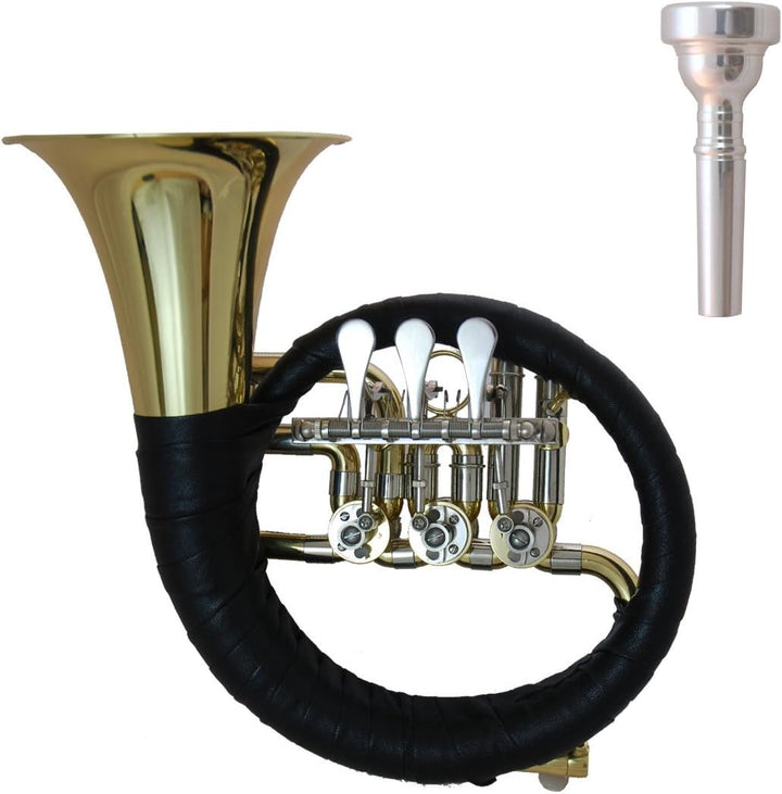 Tuyama® TJG-301 Ventil-Jagdhorn Fürst-Pless Ventilhorn Fürst-Pless-Horn in B Jagdhorn Posthorn (3 Dr